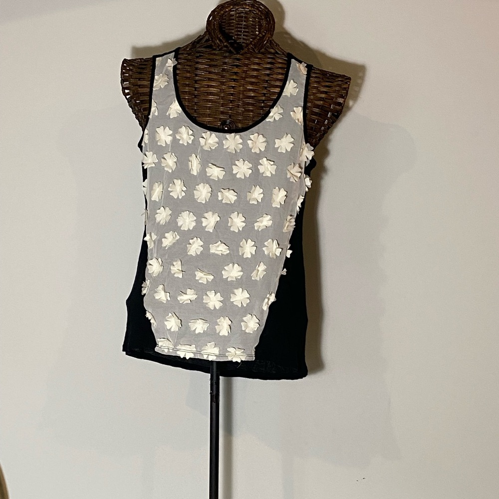 Olivia Moon Ruffle Flower Blouse